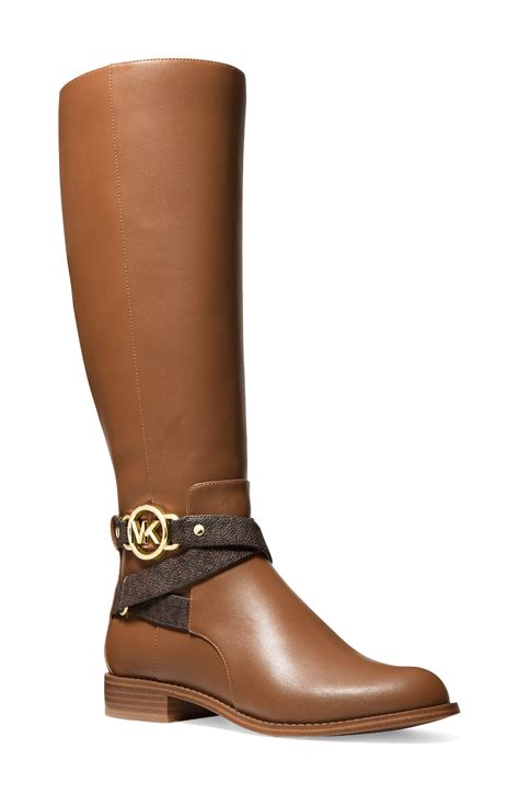 michael kors brown boots|Michael Kors adjustable buckle boots.